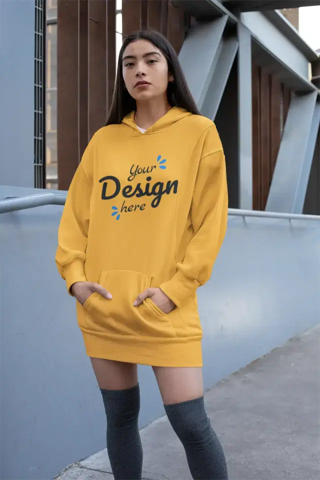 Design preview mockup of custom hoodies and custom apparel for same day custom printing that can be fulfilled through a local SameDayCustom partner in Screen Printing Apache junction, AZ, Arizona